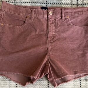 GAP Pink Jean Shorts Frayed Hem Mid-Thigh
